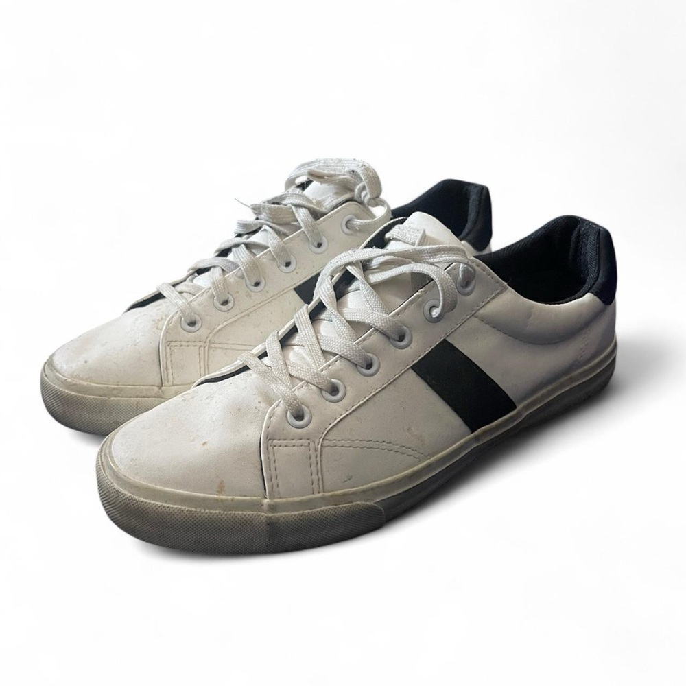 Patocchi Leather Canvas Sneakers With Striped Detailing Size Men’s 8